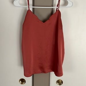 Satin Coral Tank Top
